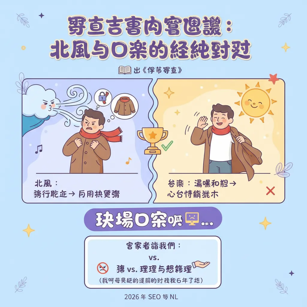 寓言故事內容回顧：北風與太陽的經典對決